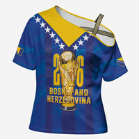 Custom Football 2026 Bosnia And Herzegovina Cross Shoulder Shirt Trophy Style