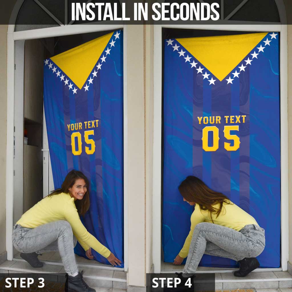 Custom Football 2026 Bosnia And Herzegovina Door Cover Trophy Style