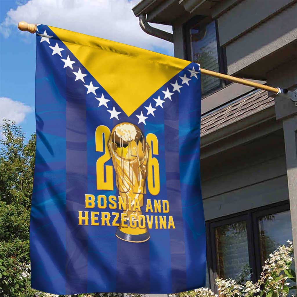 Football 2026 Bosnia And Herzegovina Garden Flag Trophy Style