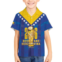 Custom Football 2026 Bosnia And Herzegovina Hawaiian Shirt Trophy Style