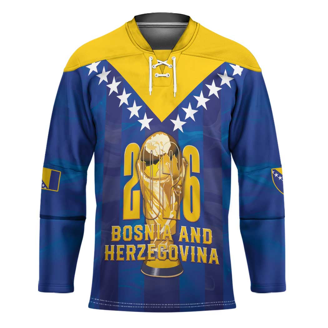 Custom Football 2026 Bosnia And Herzegovina Hockey Jersey Trophy Style