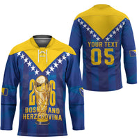Custom Football 2026 Bosnia And Herzegovina Hockey Jersey Trophy Style