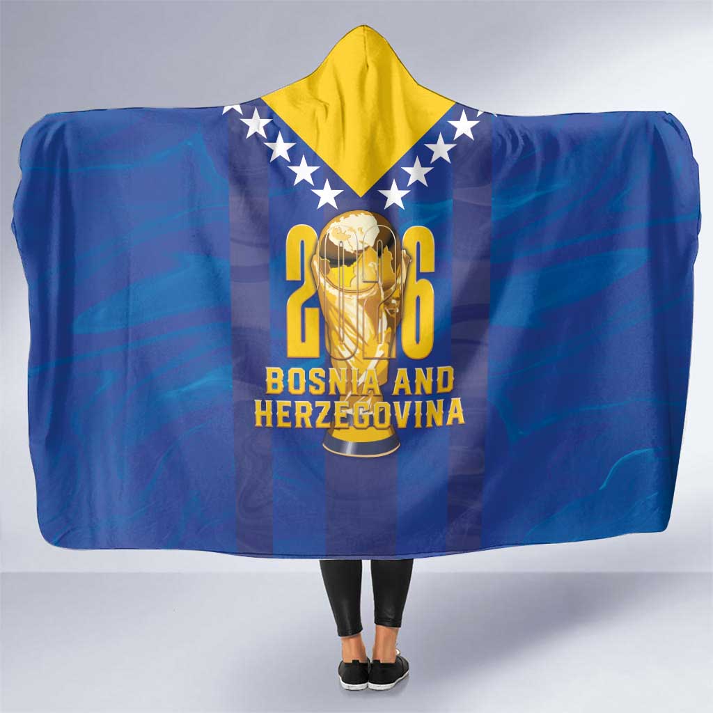 Football 2026 Bosnia And Herzegovina Hooded Blanket Trophy Style