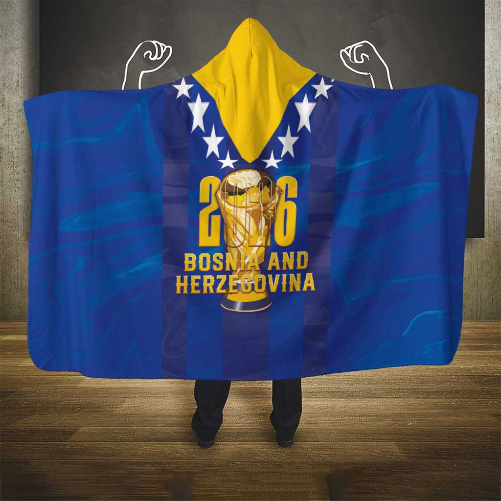 Football 2026 Bosnia And Herzegovina Hooded Blanket Trophy Style