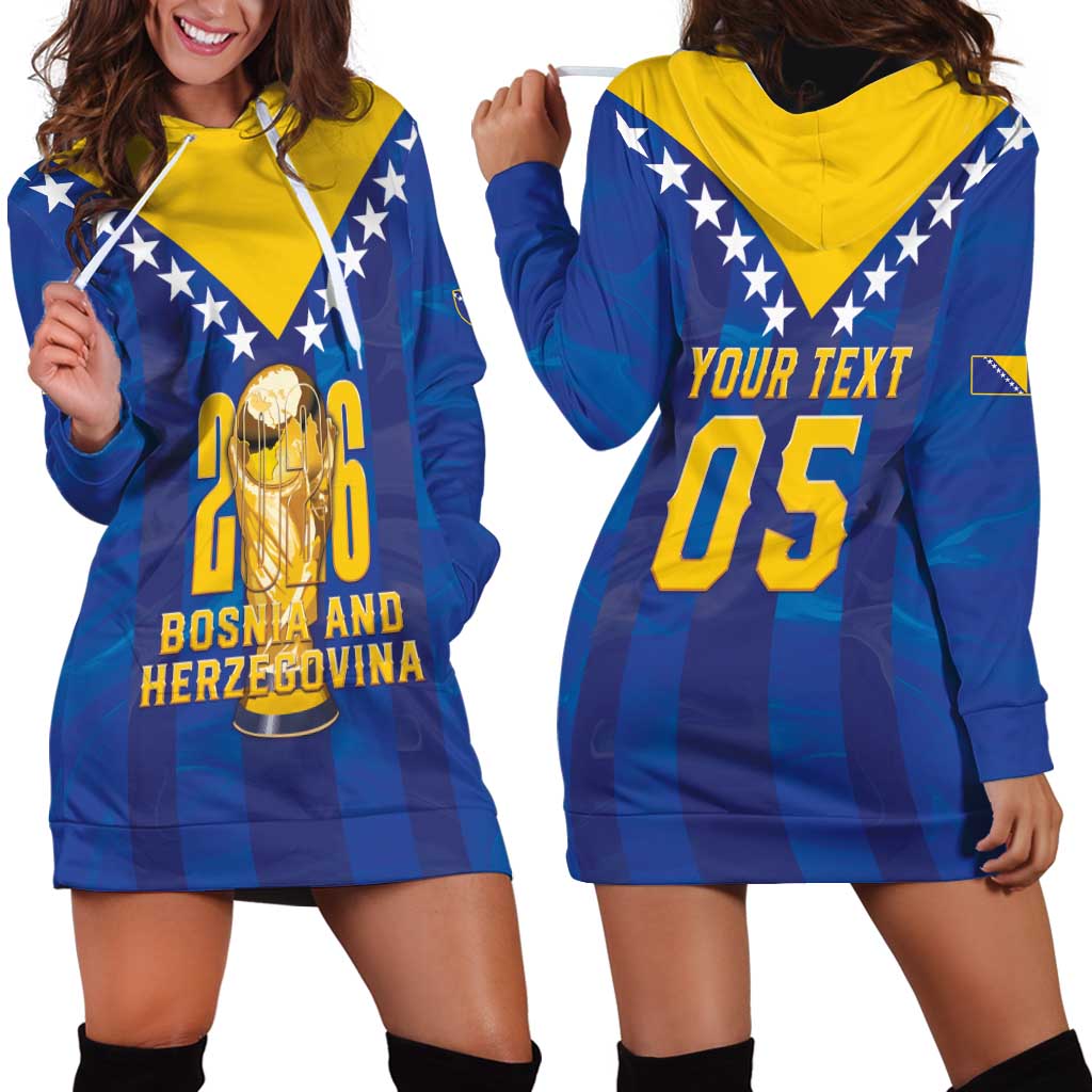 Custom Football 2026 Bosnia And Herzegovina Hoodie Dress Trophy Style