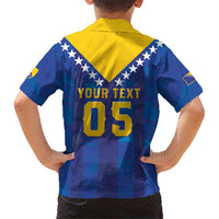 Custom Football 2026 Bosnia And Herzegovina Kid Hawaiian Shirt Trophy Style