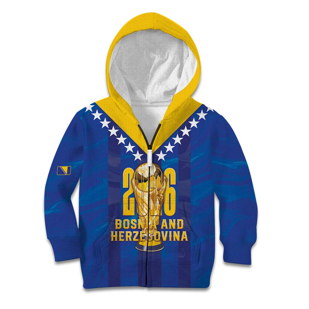 Custom Football 2026 Bosnia And Herzegovina Kid Hoodie Trophy Style