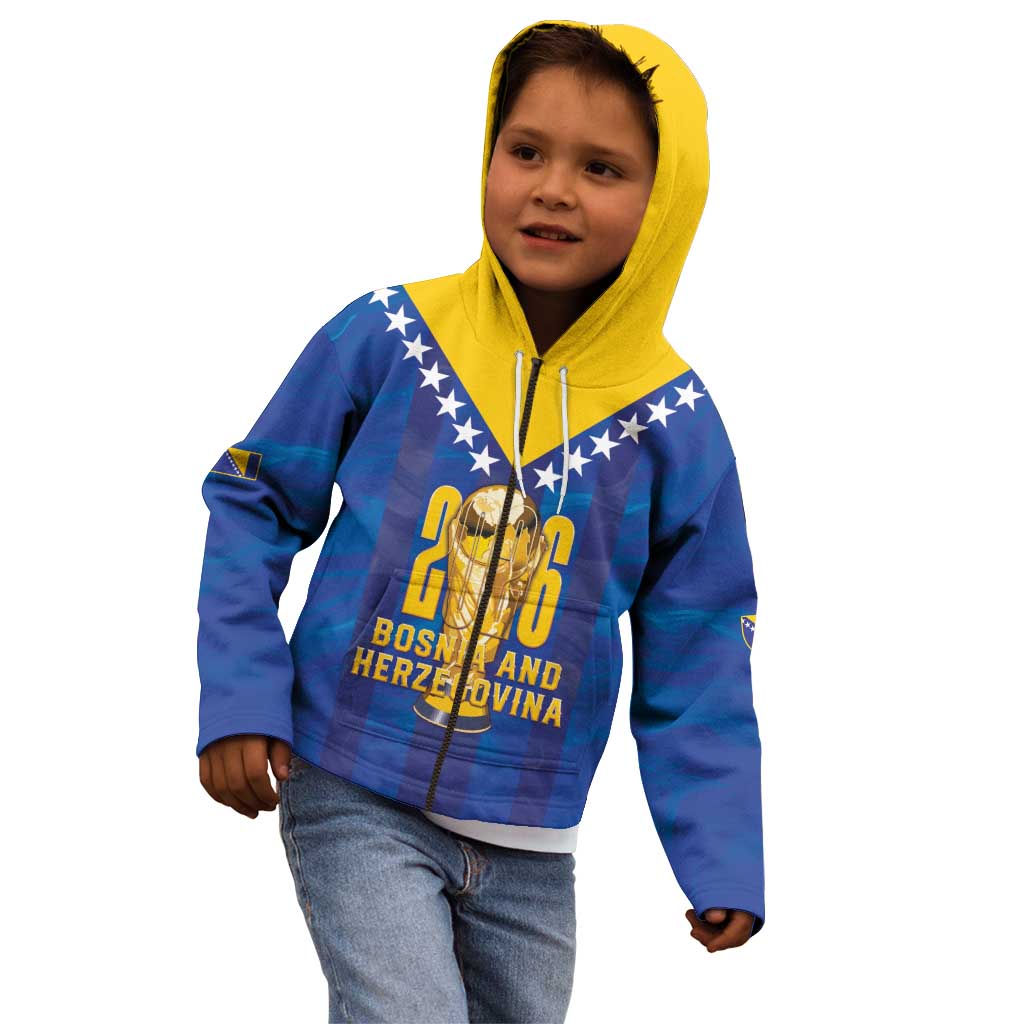Custom Football 2026 Bosnia And Herzegovina Kid Hoodie Trophy Style