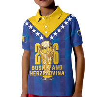 Custom Football 2026 Bosnia And Herzegovina Kid Polo Shirt Trophy Style