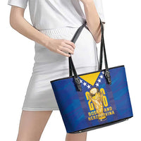 Football 2026 Bosnia And Herzegovina Leather Tote Bag Trophy Style