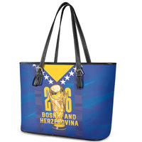 Football 2026 Bosnia And Herzegovina Leather Tote Bag Trophy Style