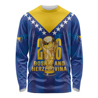 Custom Football 2026 Bosnia And Herzegovina Long Sleeve Shirt Trophy Style