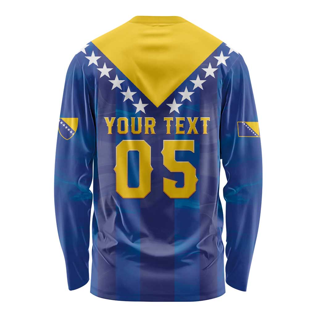 Custom Football 2026 Bosnia And Herzegovina Long Sleeve Shirt Trophy Style