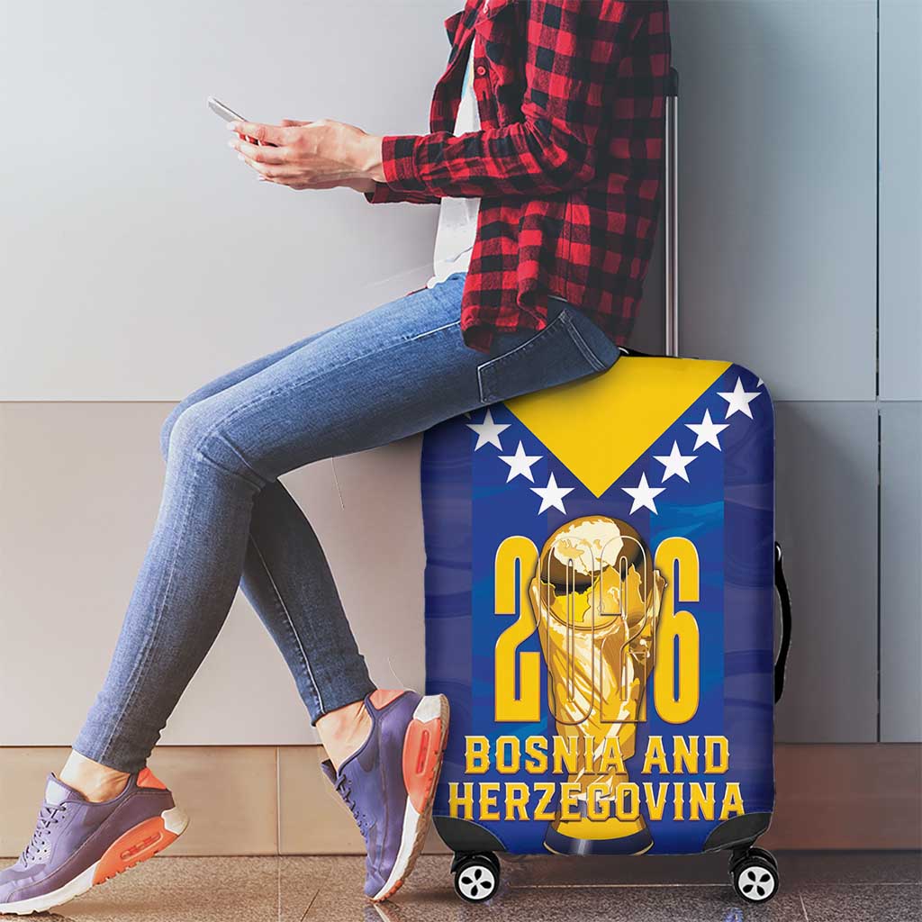 Football 2026 Bosnia And Herzegovina Luggage Cover Trophy Style