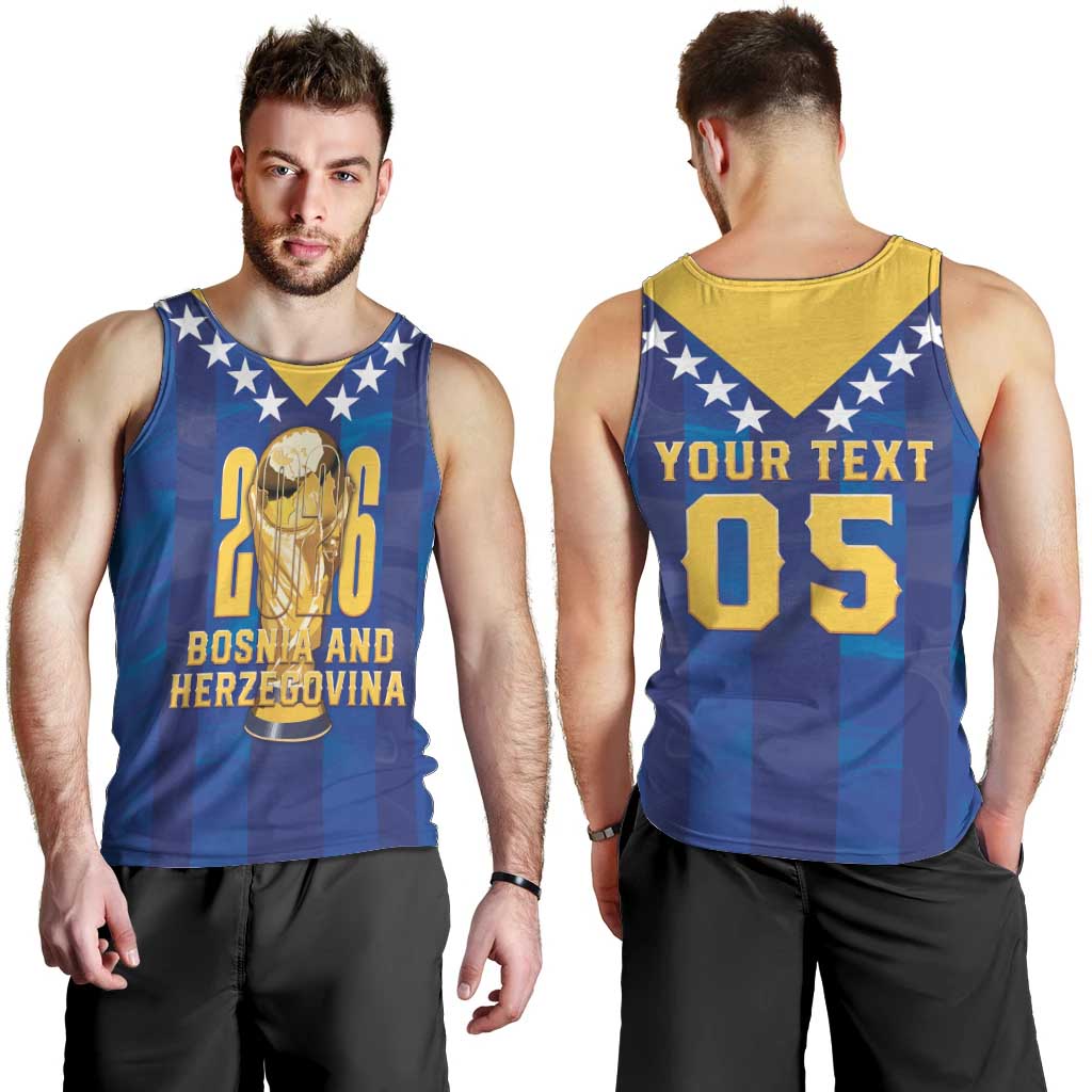 Custom Football 2026 Bosnia And Herzegovina Men Tank Top Trophy Style