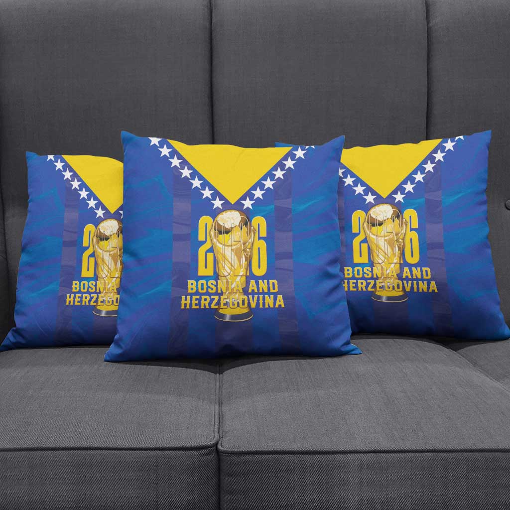 Football 2026 Bosnia And Herzegovina Pillow Cover Trophy Style