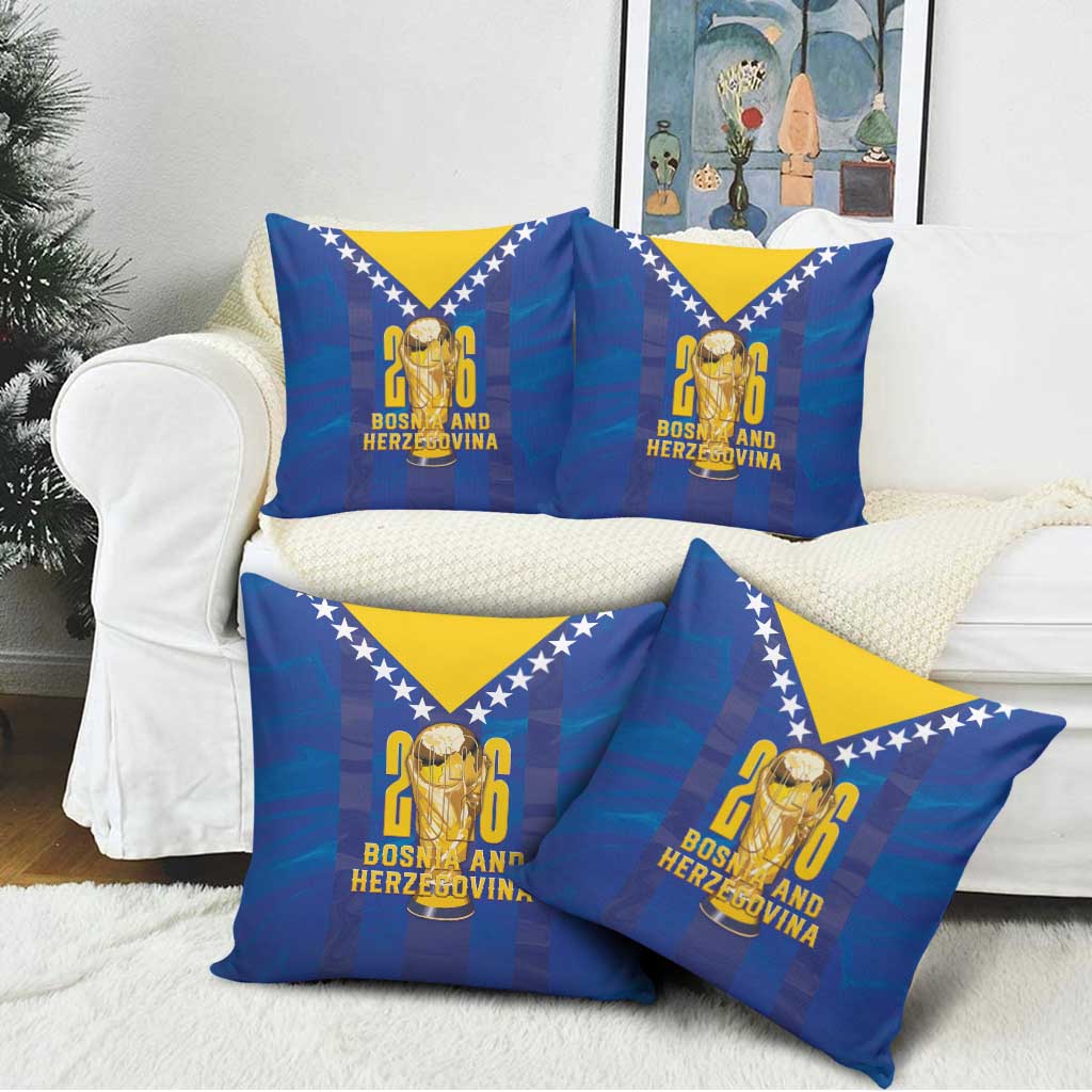 Football 2026 Bosnia And Herzegovina Pillow Cover Trophy Style