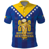 Custom Football 2026 Bosnia And Herzegovina Polo Shirt Trophy Style