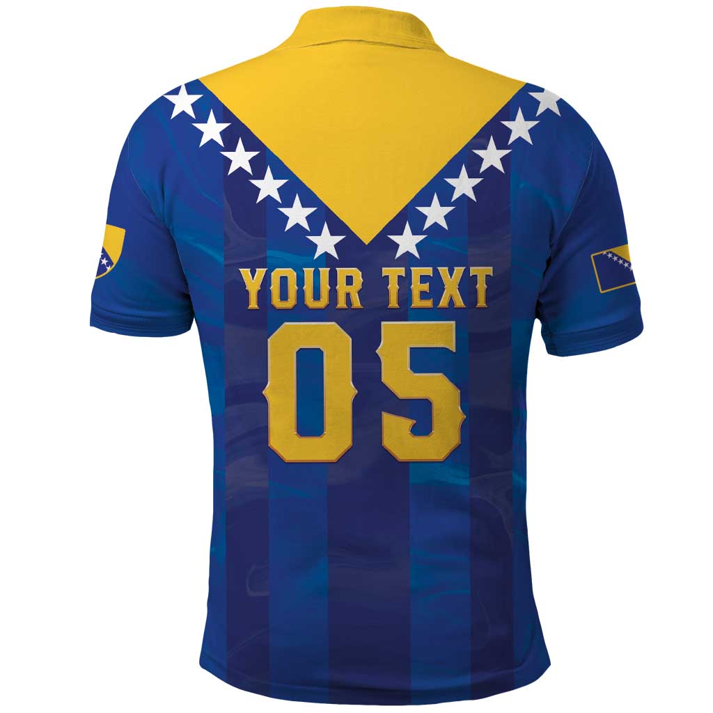 Custom Football 2026 Bosnia And Herzegovina Polo Shirt Trophy Style