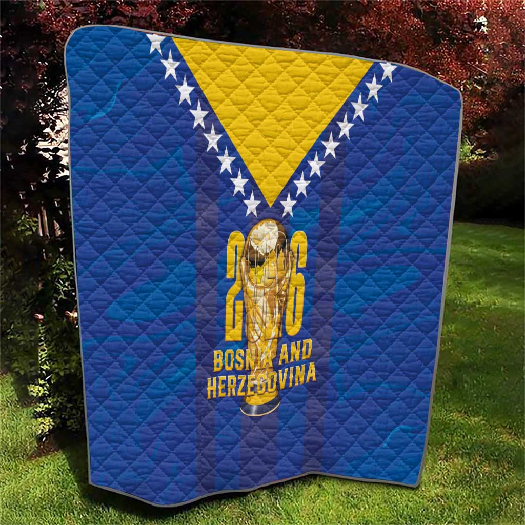 Football 2026 Bosnia And Herzegovina Quilt Trophy Style