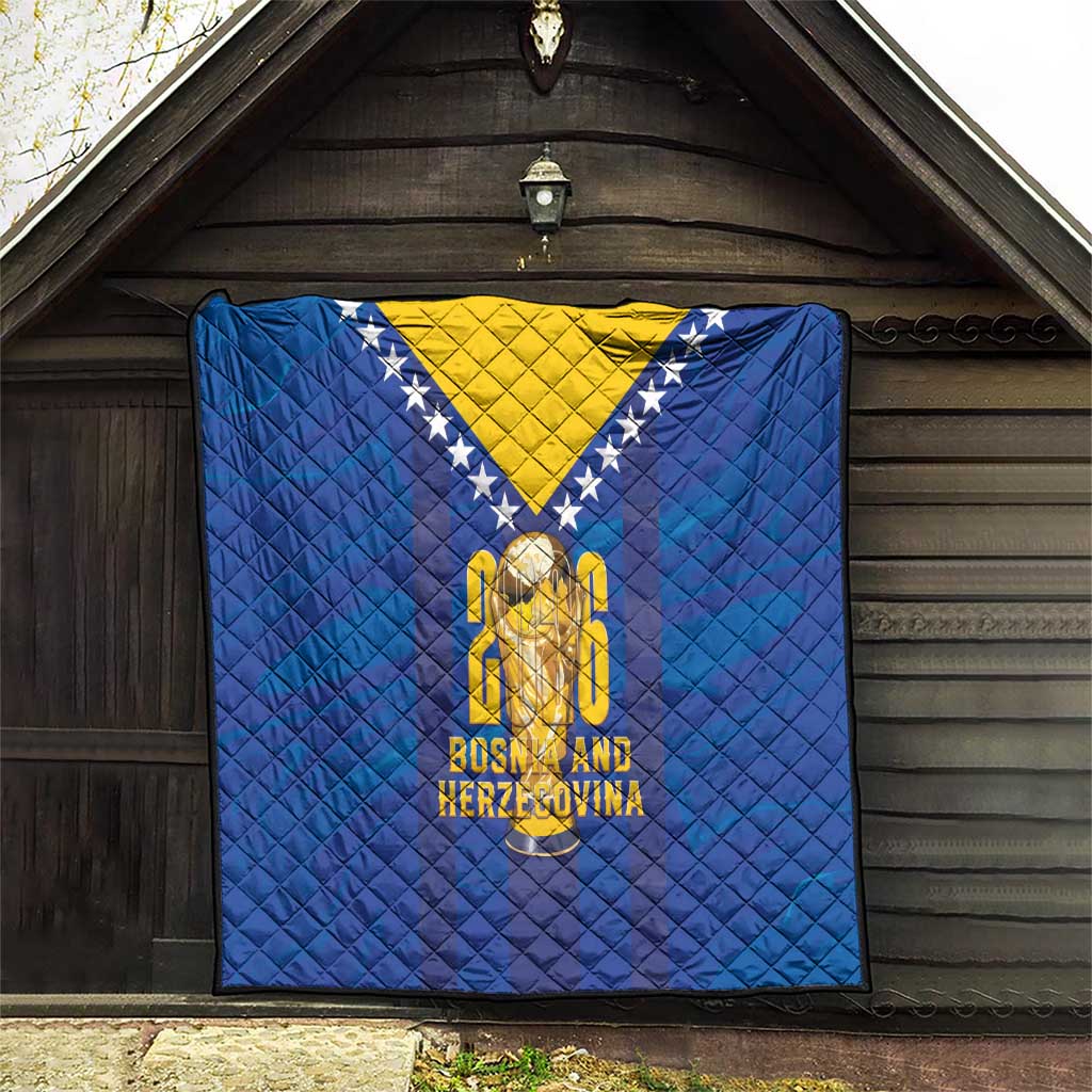 Football 2026 Bosnia And Herzegovina Quilt Trophy Style