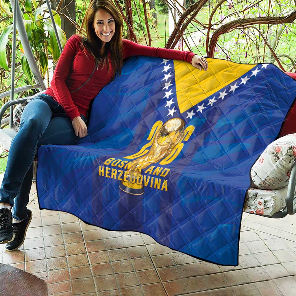 Football 2026 Bosnia And Herzegovina Quilt Trophy Style
