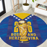 Football 2026 Bosnia And Herzegovina Round Carpet Trophy Style