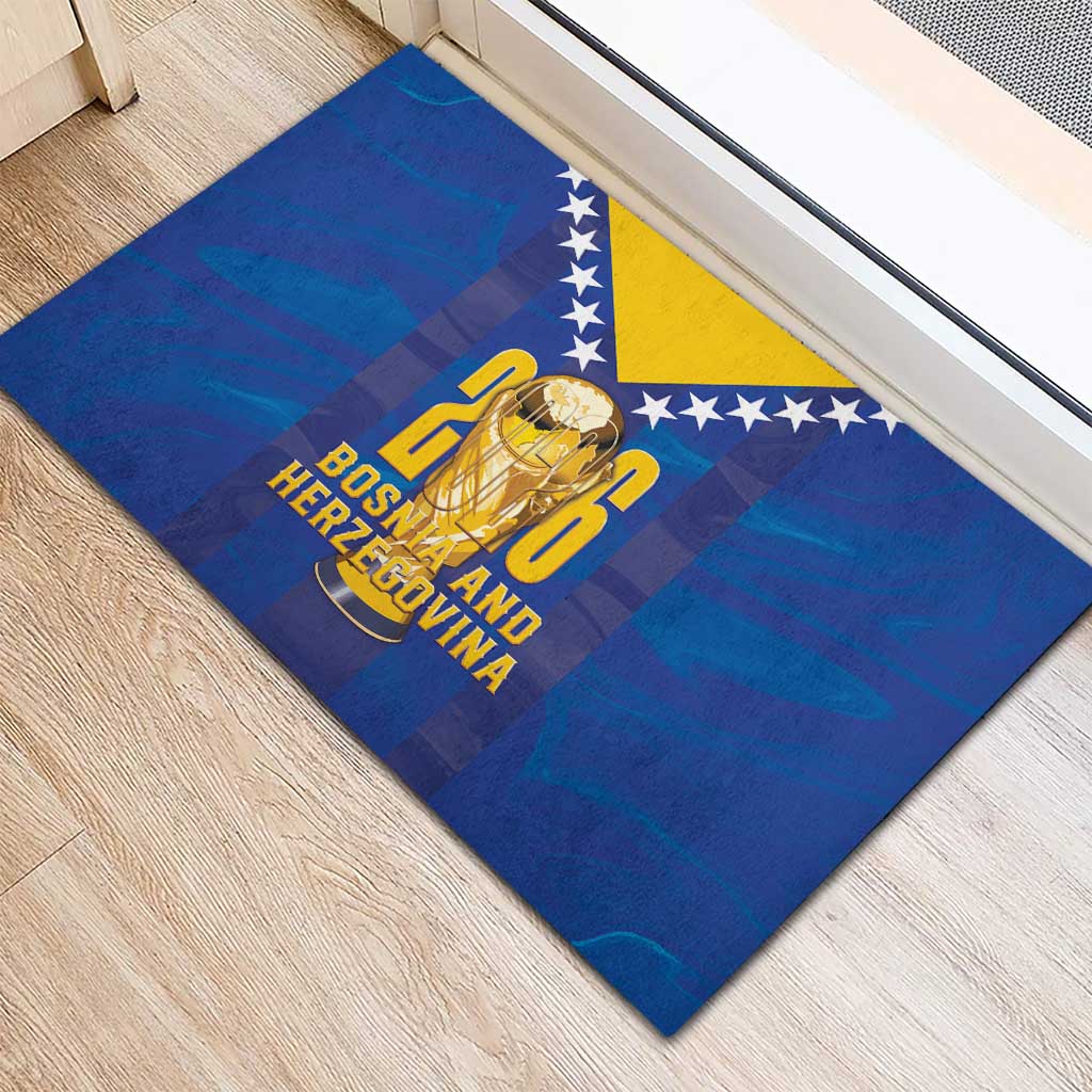 Football 2026 Bosnia And Herzegovina Rubber Doormat Trophy Style