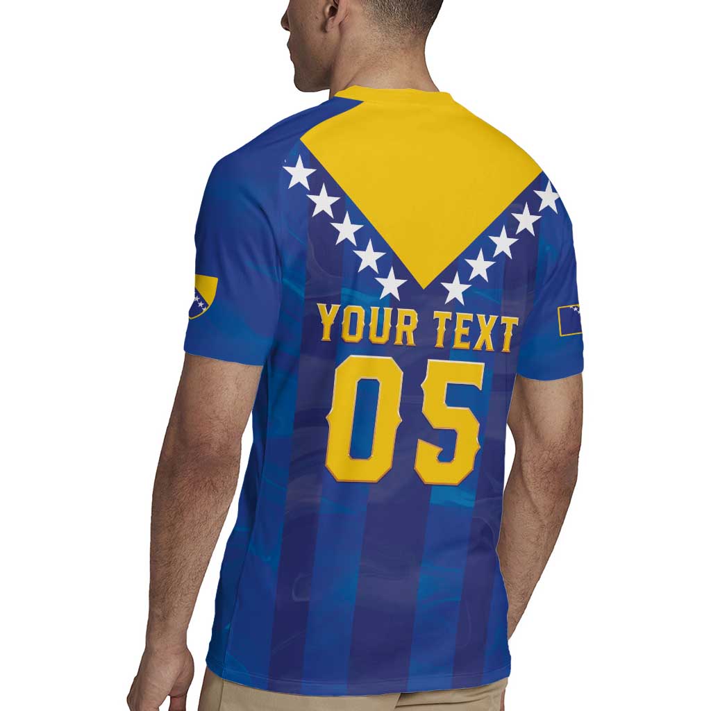 Custom Football 2026 Bosnia And Herzegovina Rugby Jersey Trophy Style