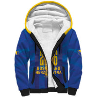 Custom Football 2026 Bosnia And Herzegovina Sherpa Hoodie Trophy Style