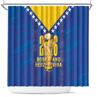 Football 2026 Bosnia And Herzegovina Shower Curtain Trophy Style