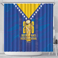 Football 2026 Bosnia And Herzegovina Shower Curtain Trophy Style