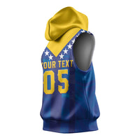 Custom Football 2026 Bosnia And Herzegovina Sleeveless Hoodie Trophy Style