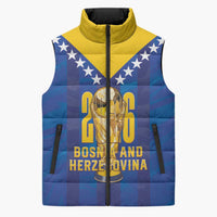 Custom Football 2026 Bosnia And Herzegovina Sleeveless Puffer Jacket Trophy Style