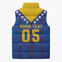 Custom Football 2026 Bosnia And Herzegovina Sleeveless Puffer Jacket Trophy Style