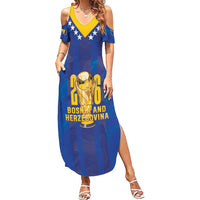 Custom Football 2026 Bosnia And Herzegovina Summer Maxi Dress Trophy Style