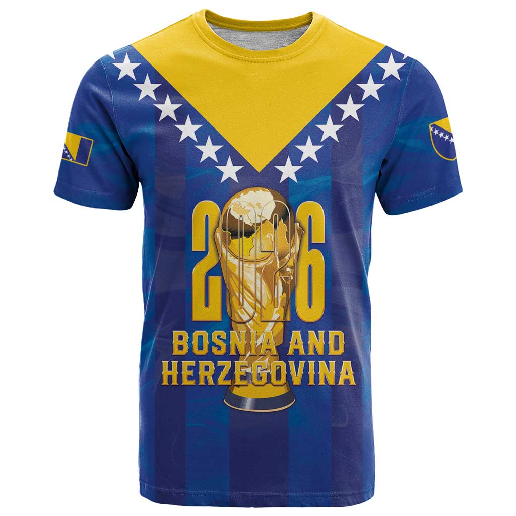 Custom Football 2026 Bosnia And Herzegovina T Shirt Trophy Style