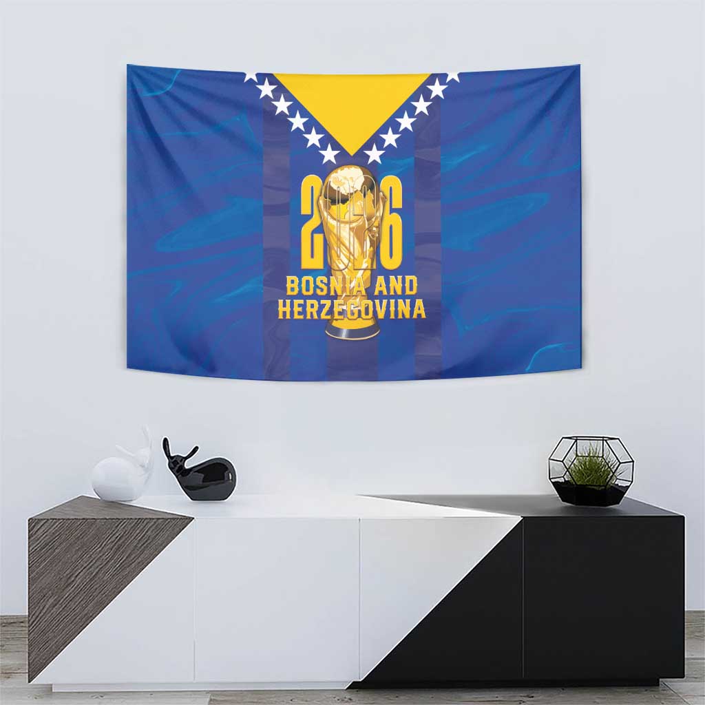 Football 2026 Bosnia And Herzegovina Tapestry Trophy Style