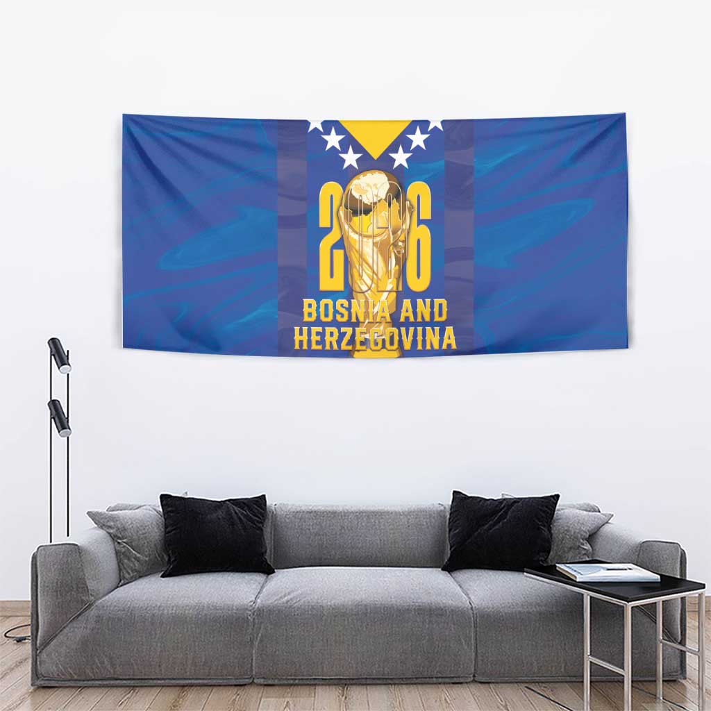 Football 2026 Bosnia And Herzegovina Tapestry Trophy Style