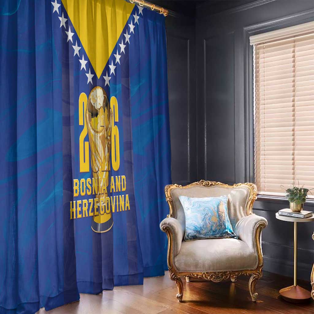 Football 2026 Bosnia And Herzegovina Window Curtain Trophy Style
