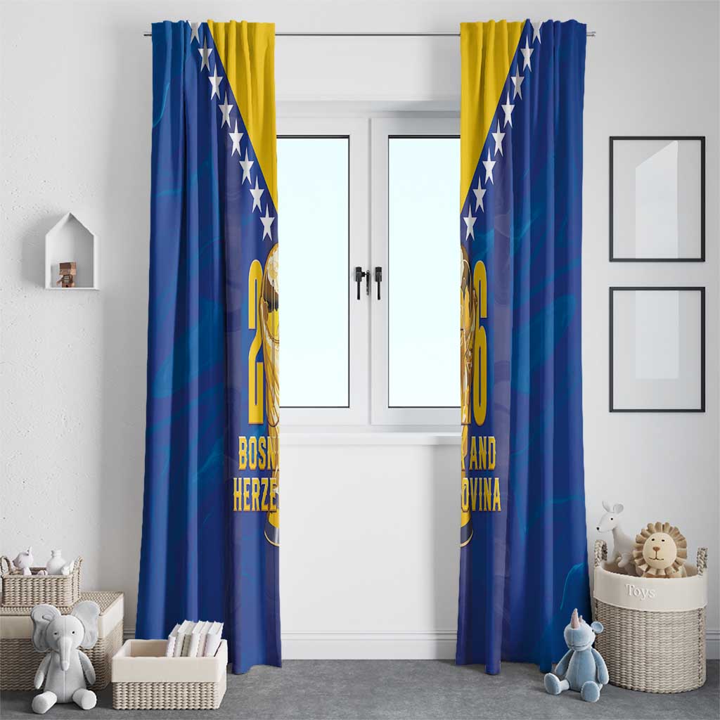 Football 2026 Bosnia And Herzegovina Window Curtain Trophy Style