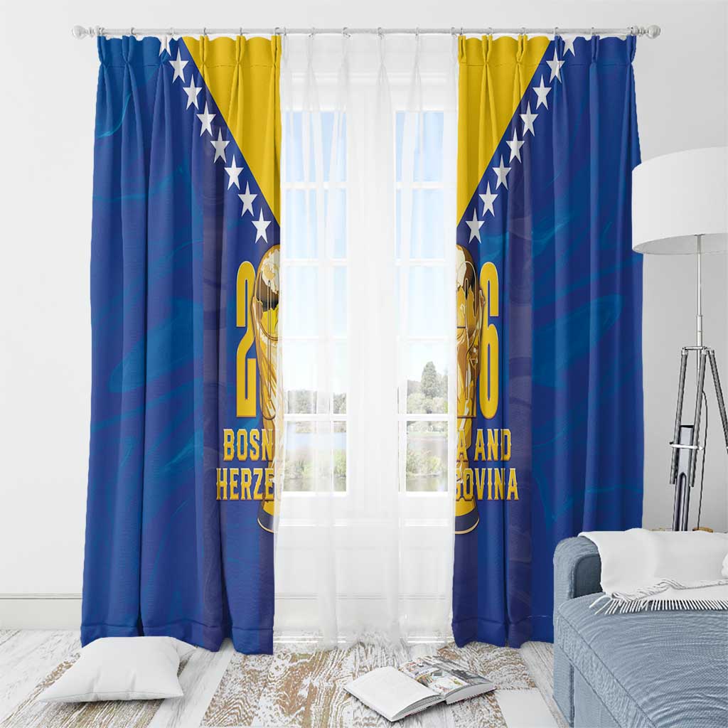 Football 2026 Bosnia And Herzegovina Window Curtain Trophy Style