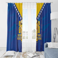 Football 2026 Bosnia And Herzegovina Window Curtain Trophy Style
