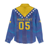 Custom Football 2026 Bosnia And Herzegovina Women Casual Shirt Trophy Style