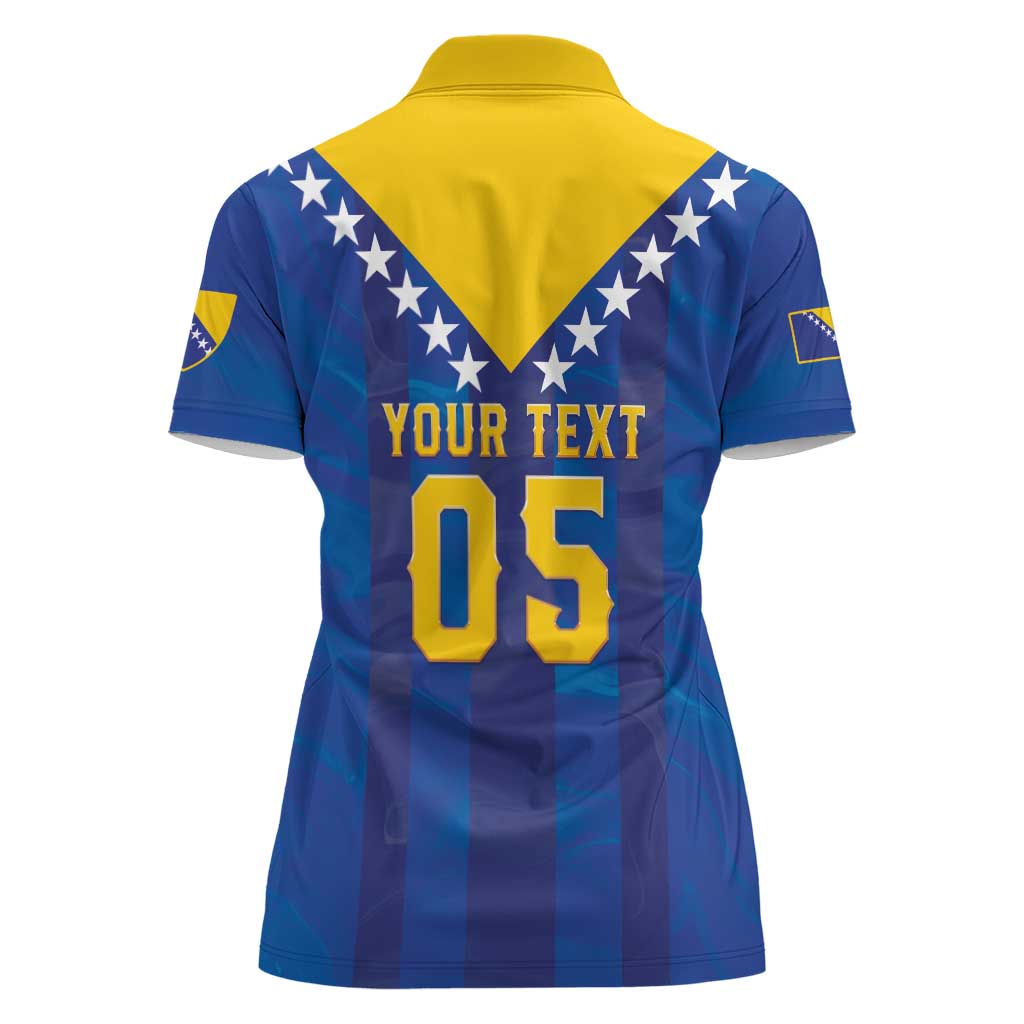 Custom Football 2026 Bosnia And Herzegovina Women Polo Shirt Trophy Style