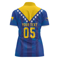Custom Football 2026 Bosnia And Herzegovina Women Polo Shirt Trophy Style