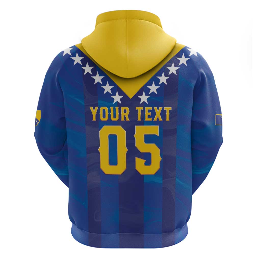 Custom Football 2026 Bosnia And Herzegovina Zip Hoodie Trophy Style