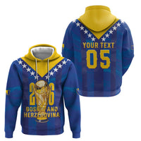 Custom Football 2026 Bosnia And Herzegovina Zip Hoodie Trophy Style
