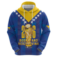 Custom Football 2026 Bosnia And Herzegovina Zip Hoodie Trophy Style