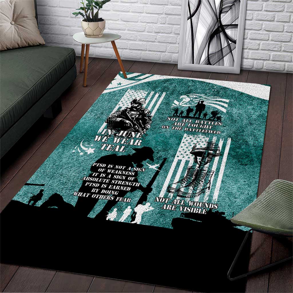 Veteran PTSD Area Rug Not A Sign Of Weakness It Is Earned By Doing What Others Fear